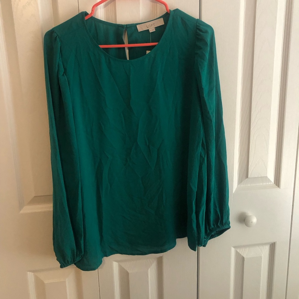 LOFT Women's Green Blouse